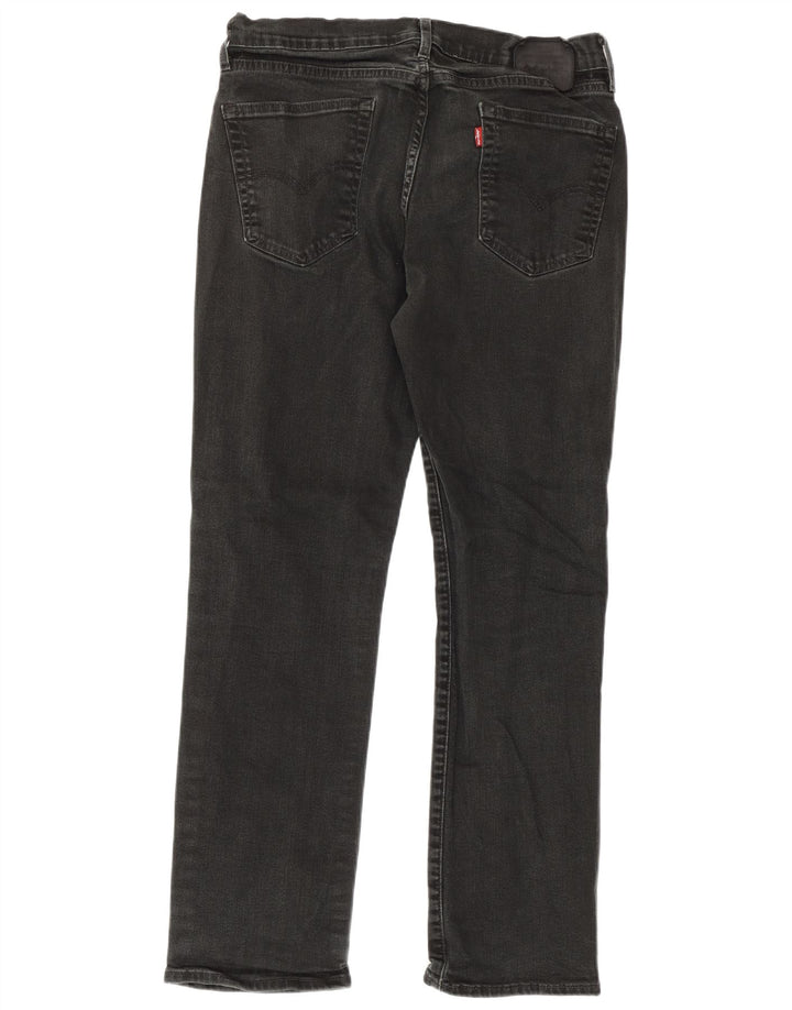 Levi's Mens Straight Jeans W33 L30 Black Cotton