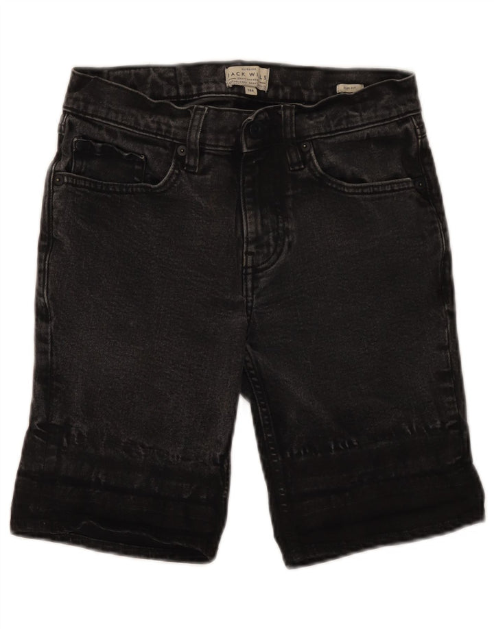 Jack Wills Womens Slim Fit Denim Shorts W28 Medium Black