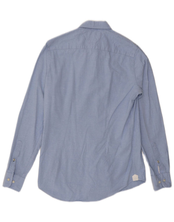 Camicia slim fit da uomo Tommy Hilfiger piccola in cotone blu