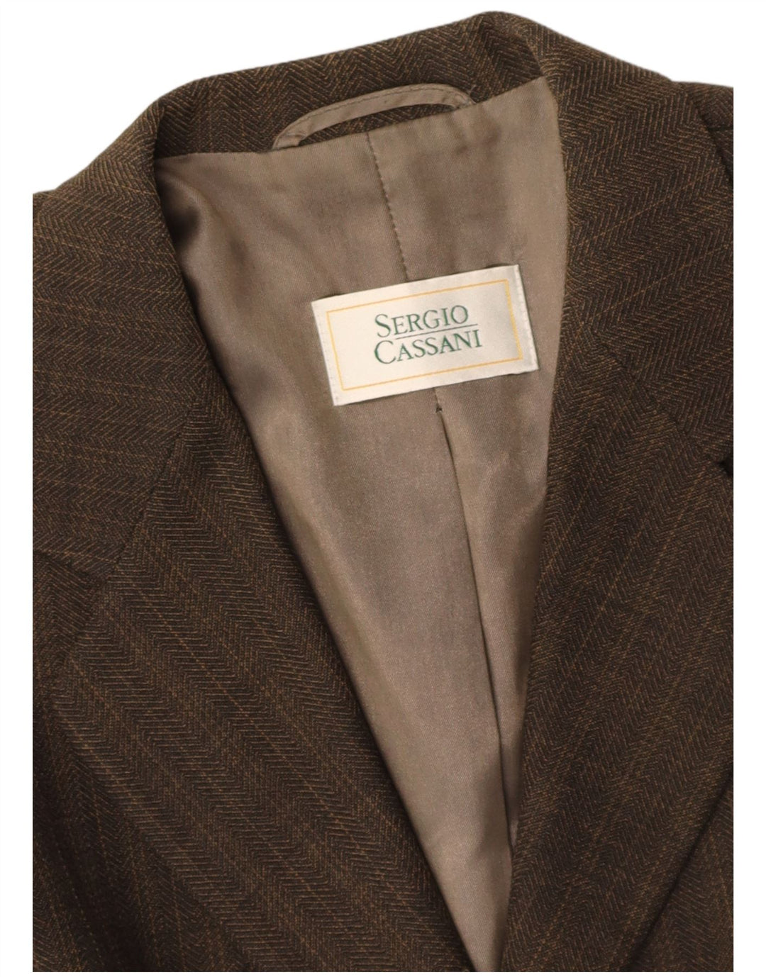 SERGIO CASSANI Womens Longline Blazer Jacket UK 14 Medium Brown