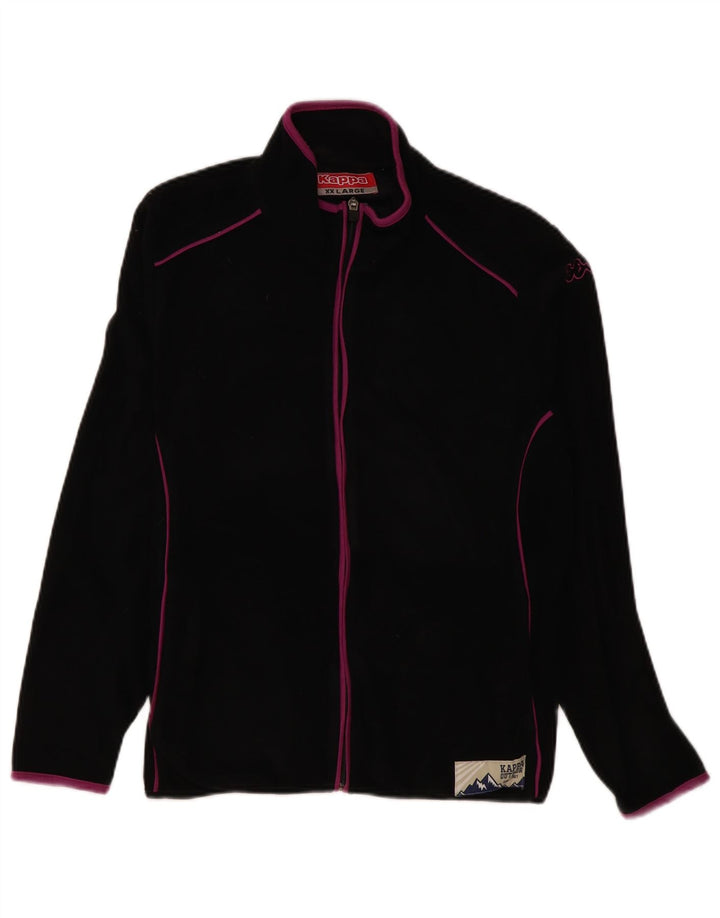 Kappa Damen Fleecejacke UK 20 2XL Schwarz Polyester