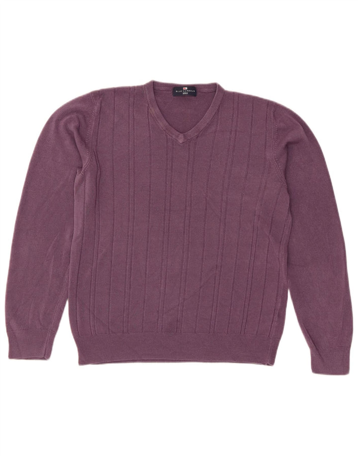 Marks & Spencer Dame V-hals sweater UK 14 Medium Lilla