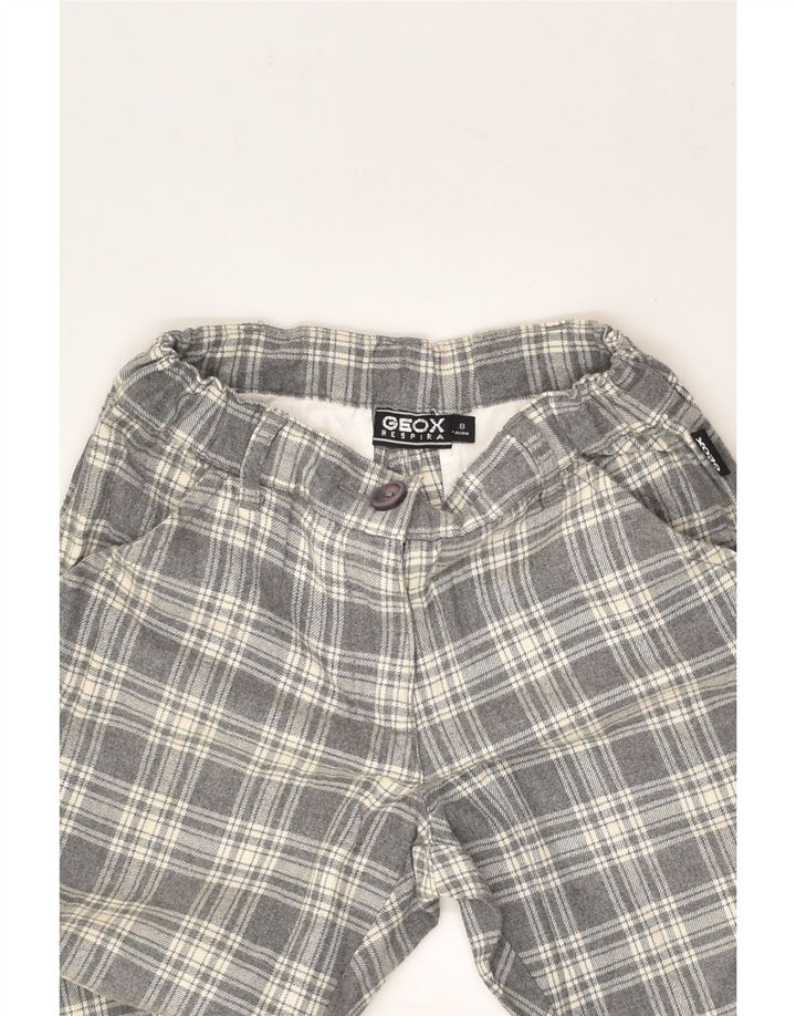 GEOX Boys Casual Shorts 7-8 Years W24  Grey Check Cotton | Vintage Geox | Thrift | Second-Hand Geox | Used Clothing | Messina Hembry 