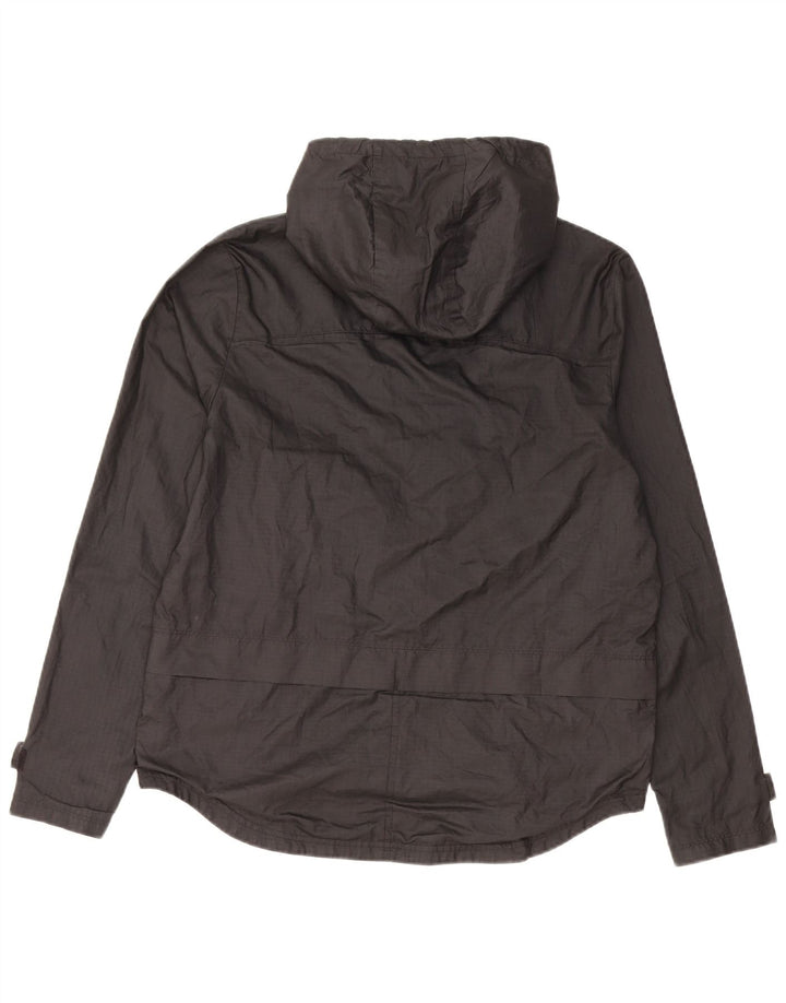 Jaqueta de chuva feminina Nike com capuz UK 14 poliéster preto médio