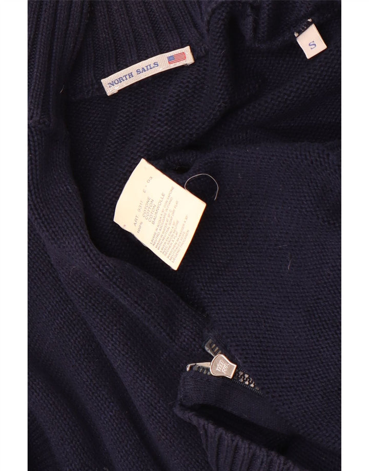 North Sails Mens Cardigan Sweater Small Navy Blue Cotton