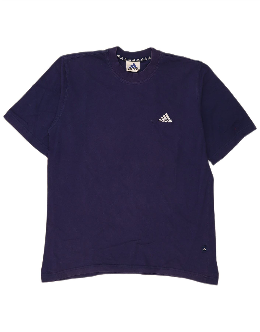 Adidas Mens Camiseta Top Médio Azul Marinho