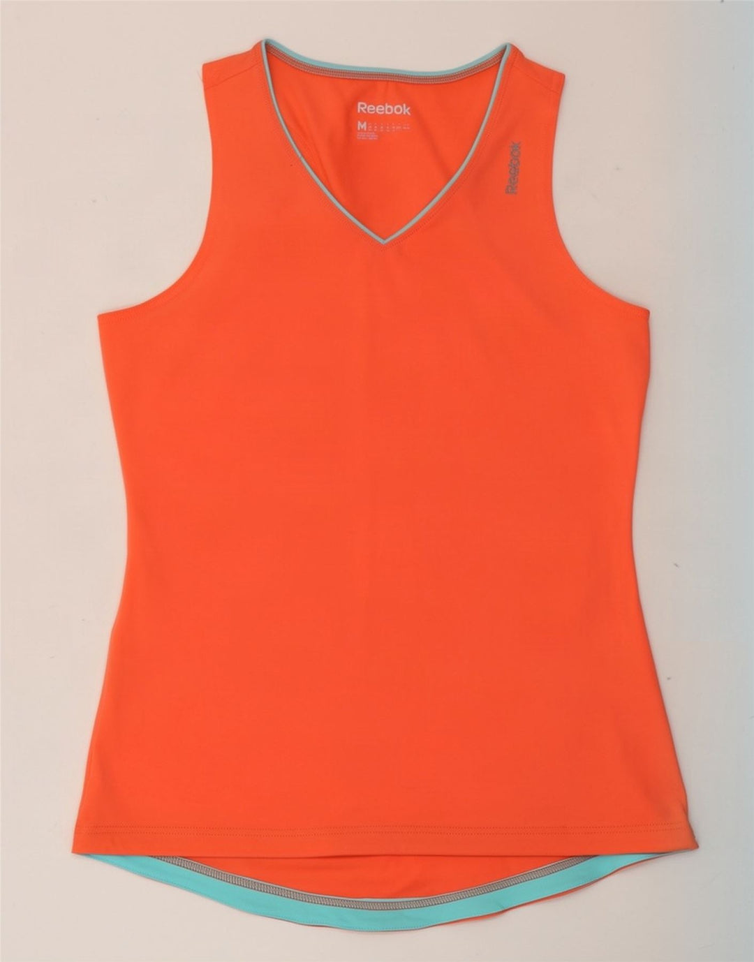 Reebok Womens Vest Top UK 12/14 Medium Orange Polyester