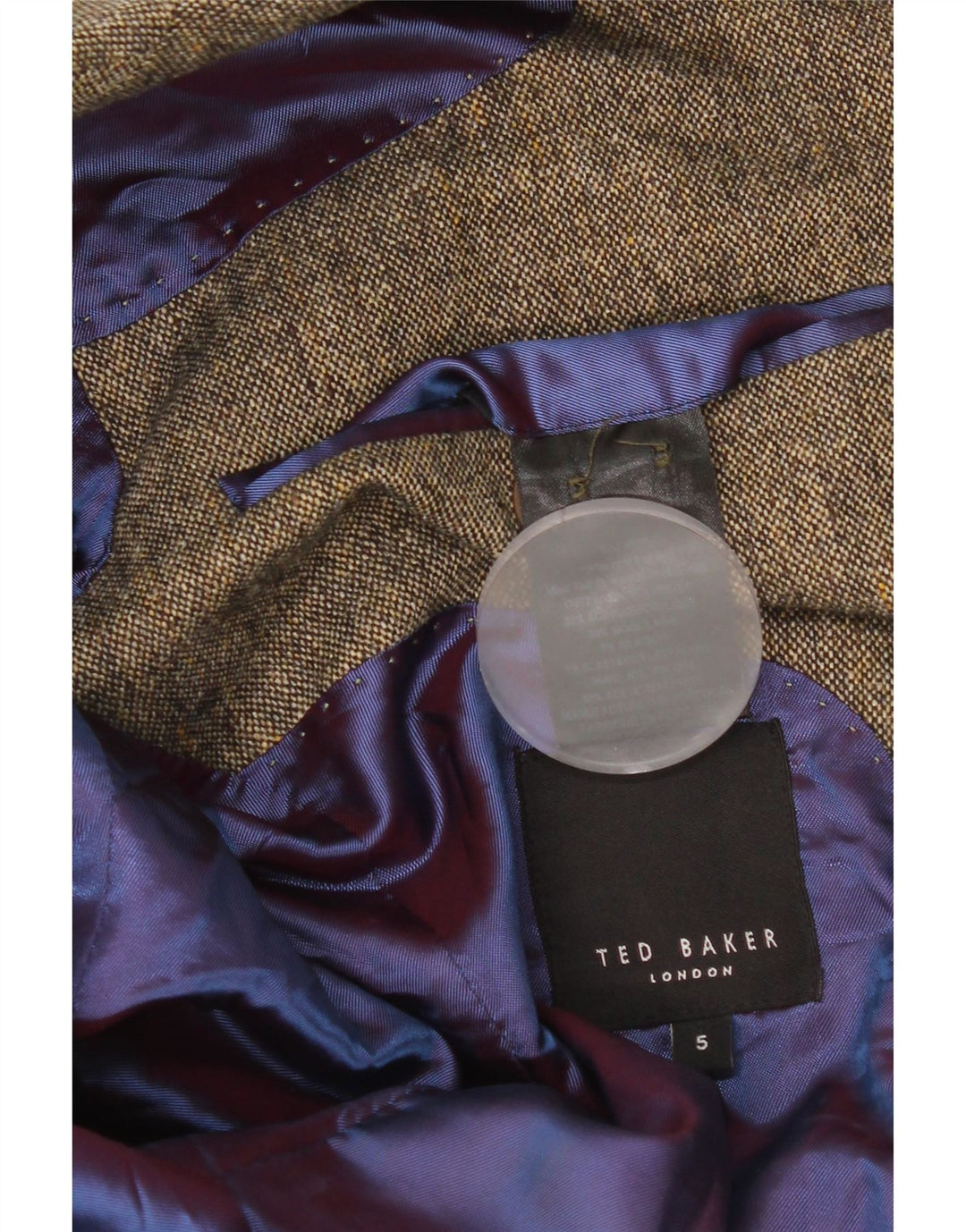 Ted Baker Ανδρικό σακάκι σακάκι 2 κουμπιών 5 XL καφέ πολυεστέρας