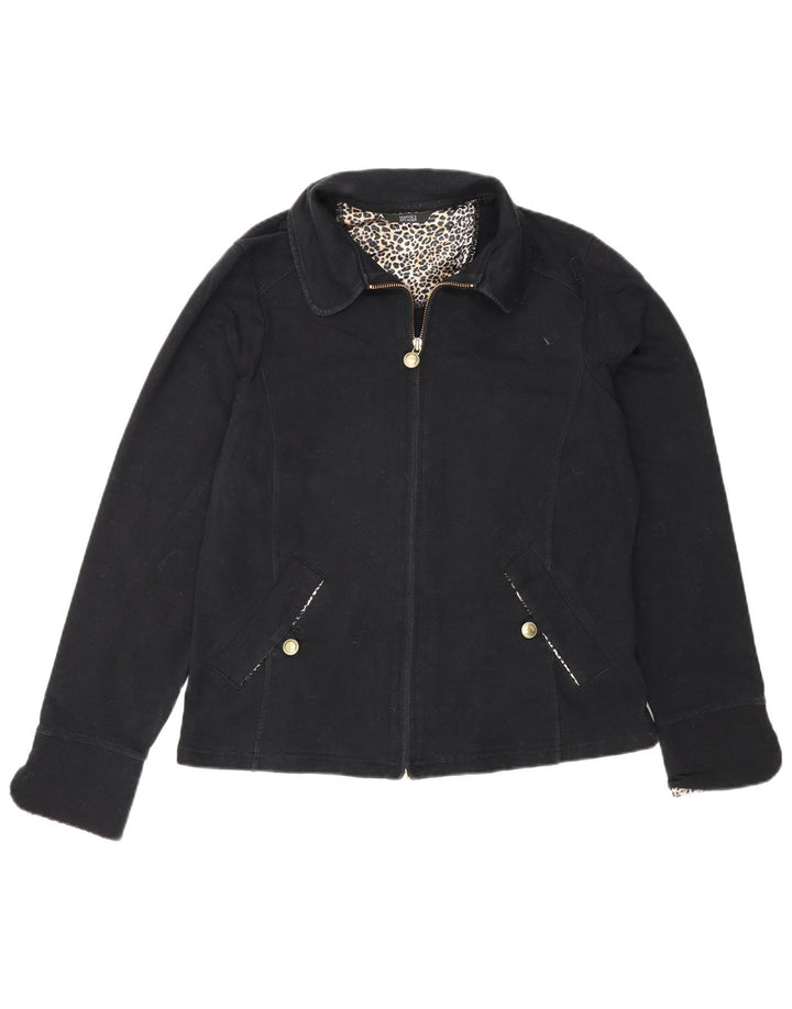 Giubbotto bomber da donna Marks & Spencer UK 14 cotone nero medio