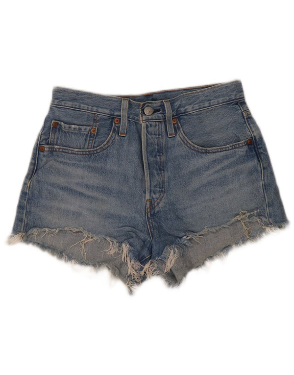 Levi's Damen 501 Denim Shorts W26 Small Blaue Baumwolle