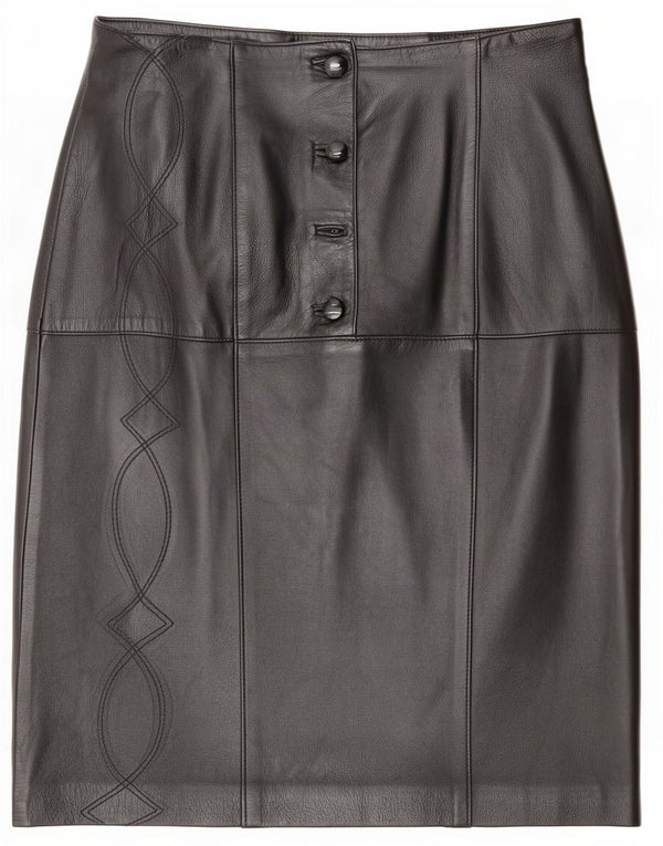 Gonna in pelle da donna Bizzarro IT 46 grande W32 nera