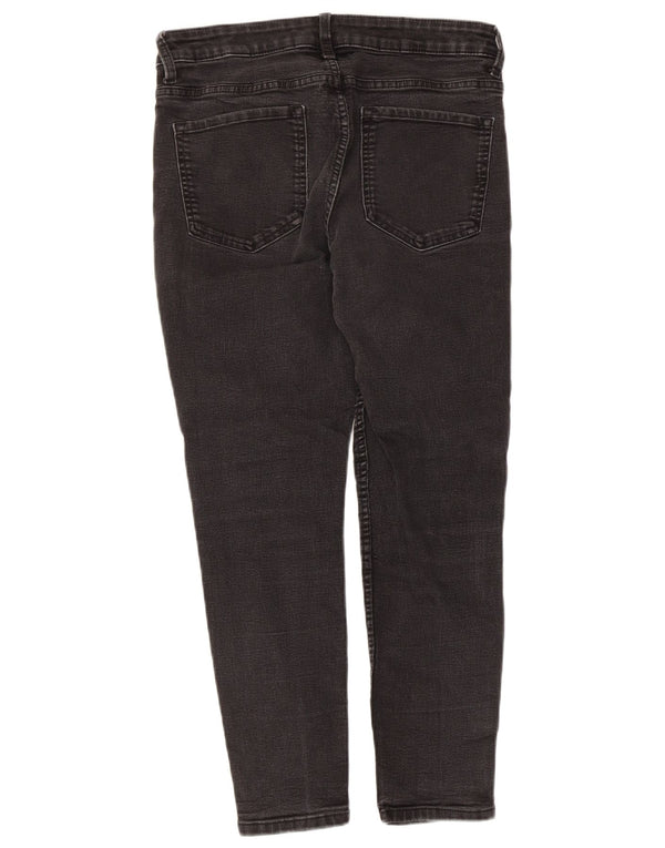 Marks & Spencer Womens The Ivy Crop Skinny Jeans UK 14 Large W32 L24 Black
