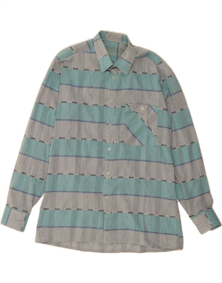 GOLDRESS Mens Shirt Medium Grey Check Cotton Vintage Goldress and Second-Hand Goldress from Messina Hembry 