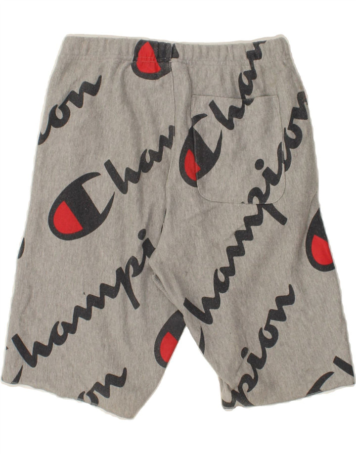 CHAMPION Mens Graphic Sport Shorts Small Grey Cotton | Vintage Champion | Thrift | Second-Hand Champion | Used Clothing | Messina Hembry 