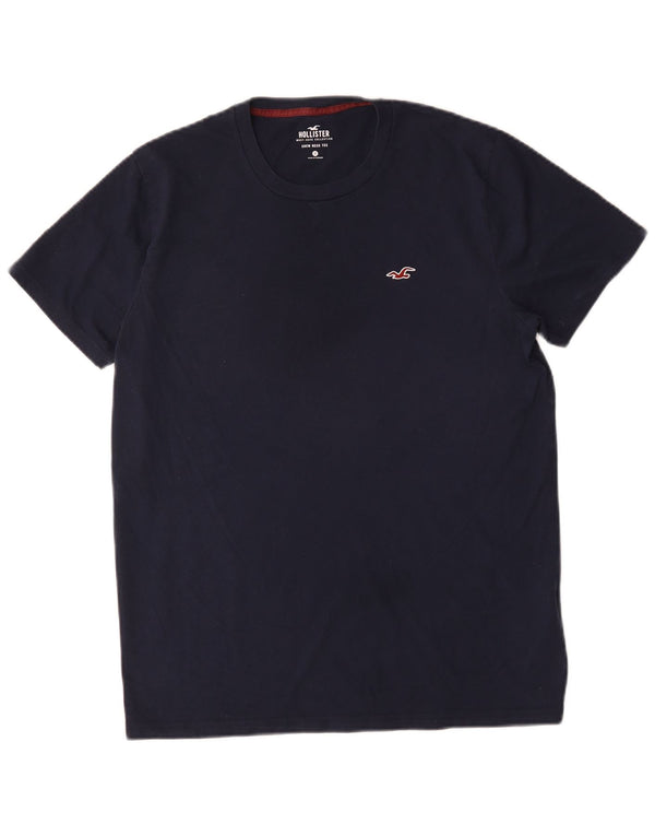 Hollister T-Shirt Homme Bleu Marine Moyen Coton