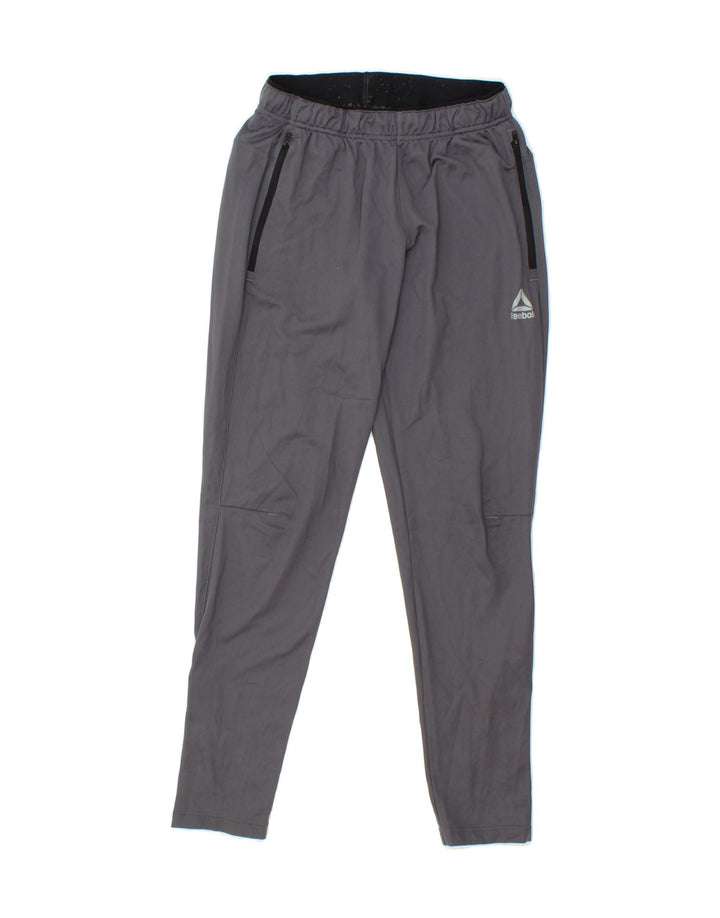 REEBOK Mens Tracksuit Trousers Small Grey Polyester Vintage Reebok and Second-Hand Reebok from Messina Hembry 