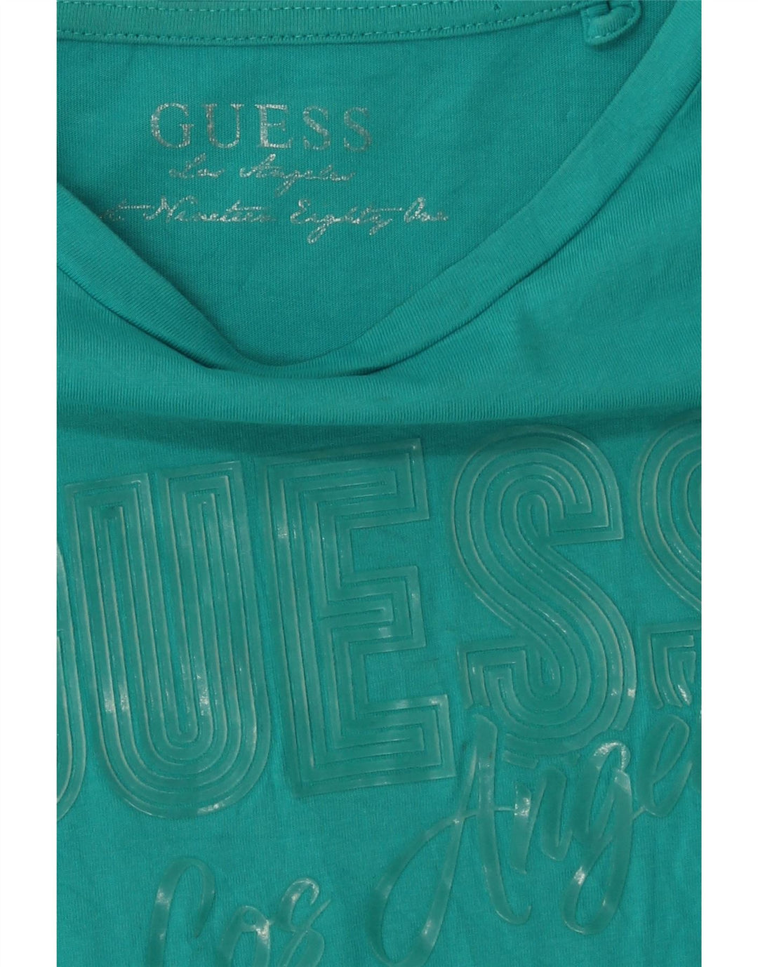GUESS Mens Graphic T-Shirt Top Small Blue Cotton Vintage Guess and Second-Hand Guess from Messina Hembry 