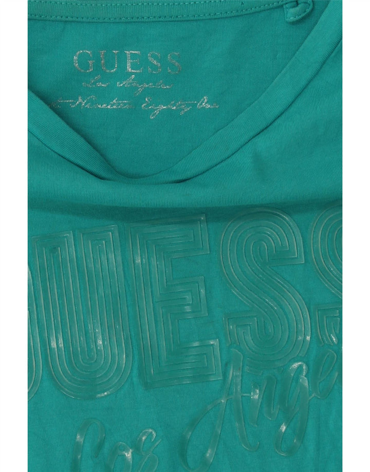 GUESS Mens Graphic T-Shirt Top Small Blue Cotton Vintage Guess and Second-Hand Guess from Messina Hembry 