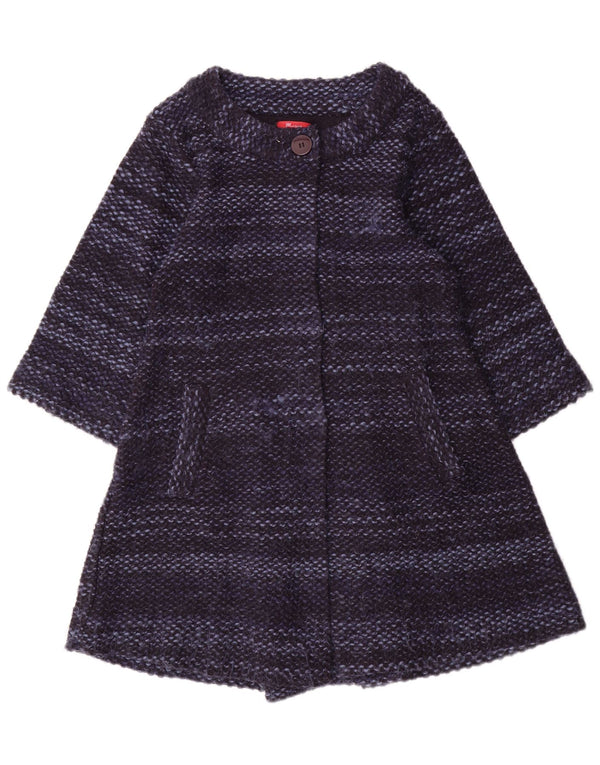 Monsoon Abrigo de punto de manga 3/4 para mujer UK 40 Small Azul marino a rayas