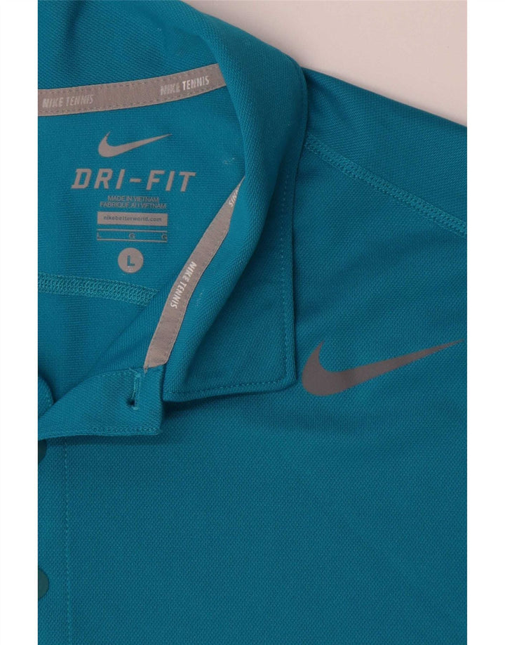 Nike muška Dri Fit polo majica velika plava poliesterska