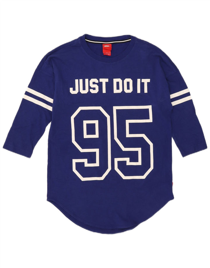 Nike Haut graphique à manches 3/4 en coton rayé bleu moyen pour homme
