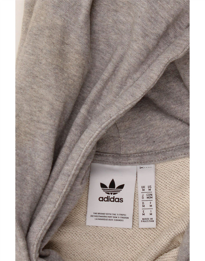 ADIDAS Mens Hoodie Jumper Medium Grey Cotton Vintage Adidas and Second-Hand Adidas from Messina Hembry 