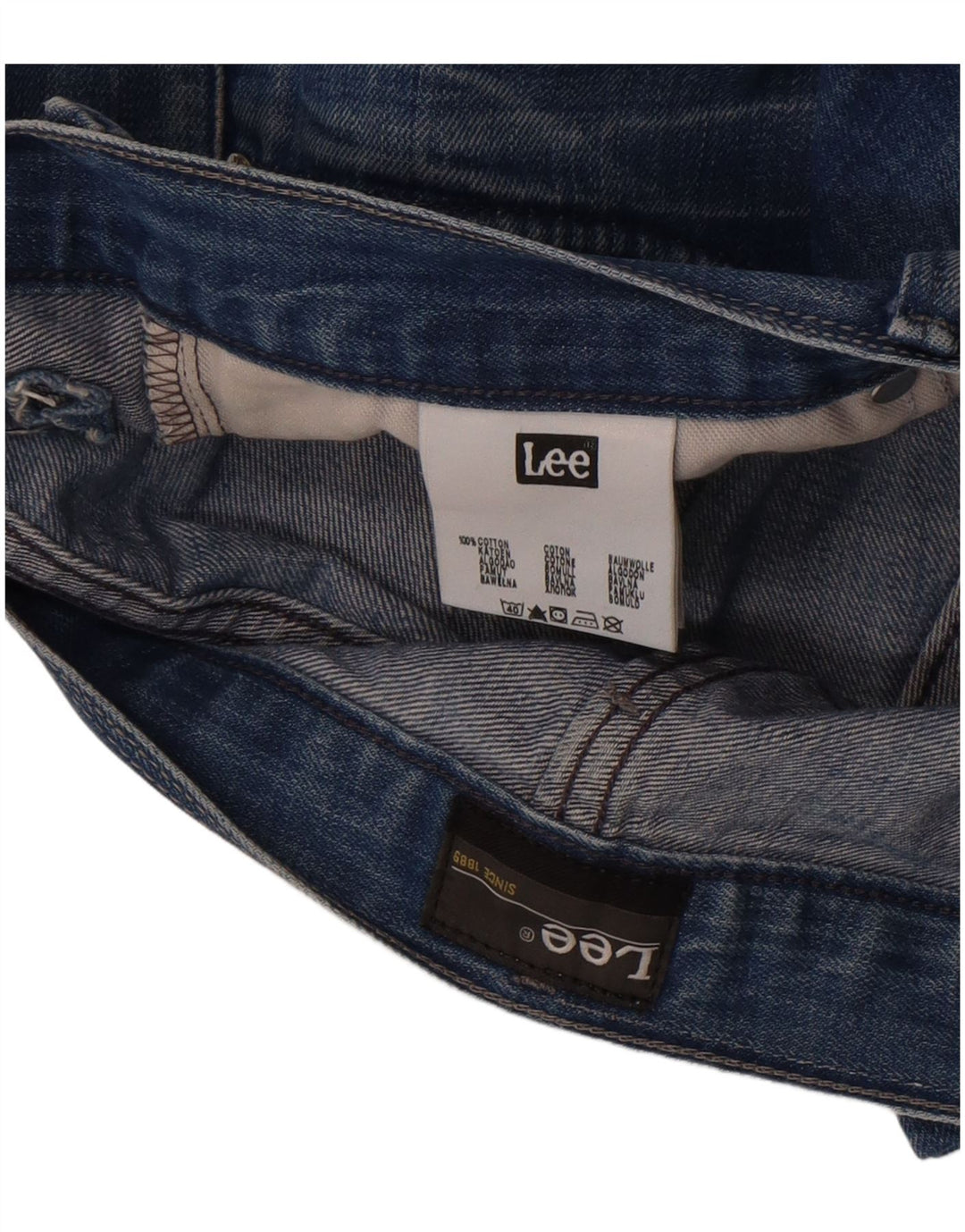 Lee Mens Zed Straight Jeans W38 L30 Blue Cotton