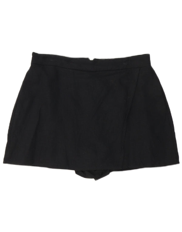 Hollister Donna Skort Minigonna Grande W34 Lino Nero