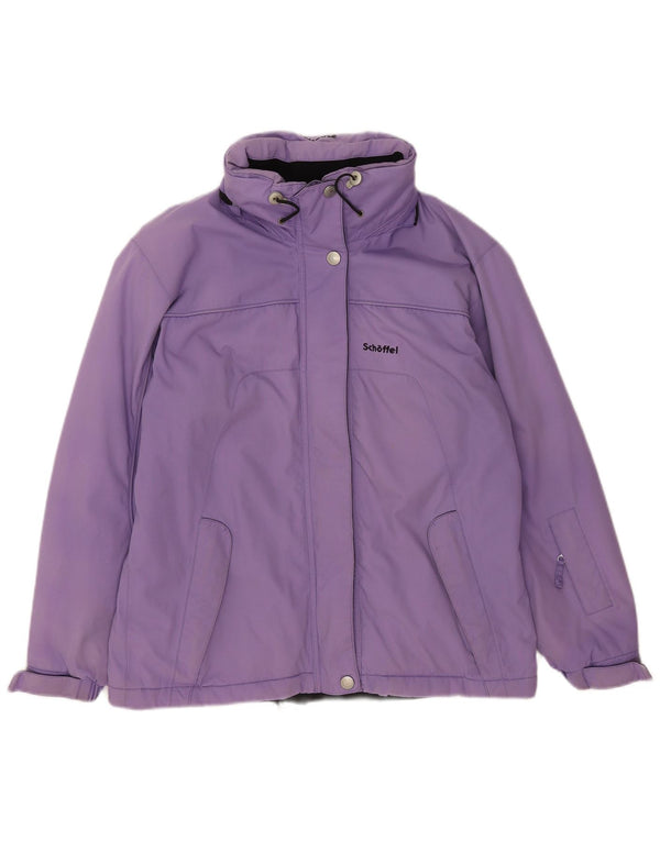 Schoffel Dame Hætte Skijakke UK 16 Stor Lilla Polyamid