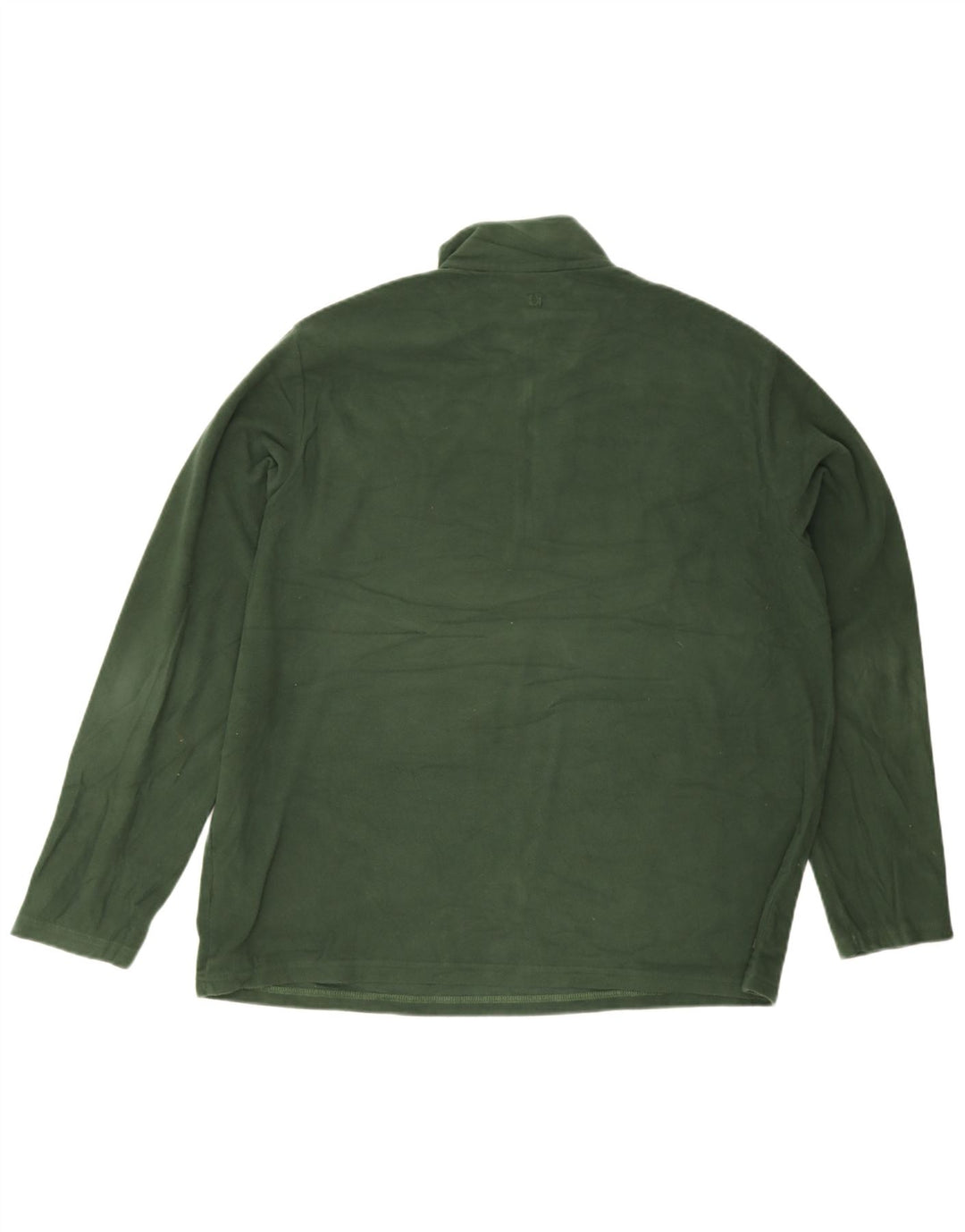 Mountain Warehouse Mens Zip Neck Fleece Jumper 2XL Green Polyester