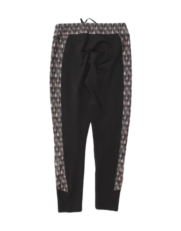 ADIDAS Womens Leggings UK 12 Medium Black Geometric Polyester Vintage Adidas and Second-Hand Adidas from Messina Hembry 