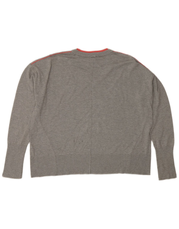 Joules Damen-Pullover mit entspannter Passform und Rundhalsausschnitt, UK 12, mittelgraue Baumwolle