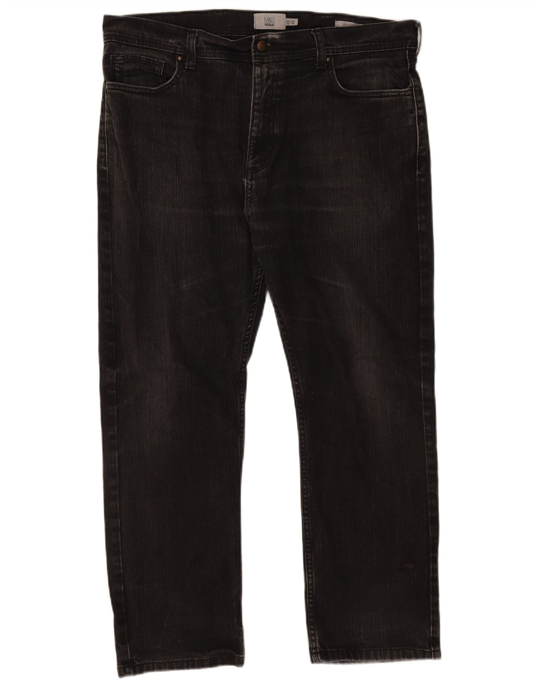 Męskie jeansy Marks & Spencer Regular Straight W38 L29 Czarne bawełniane