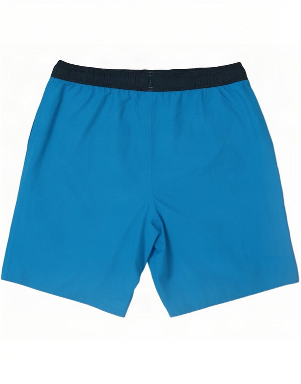 Pantaloncini sportivi Adidas da uomo con grafica, grandi, in poliestere color block blu