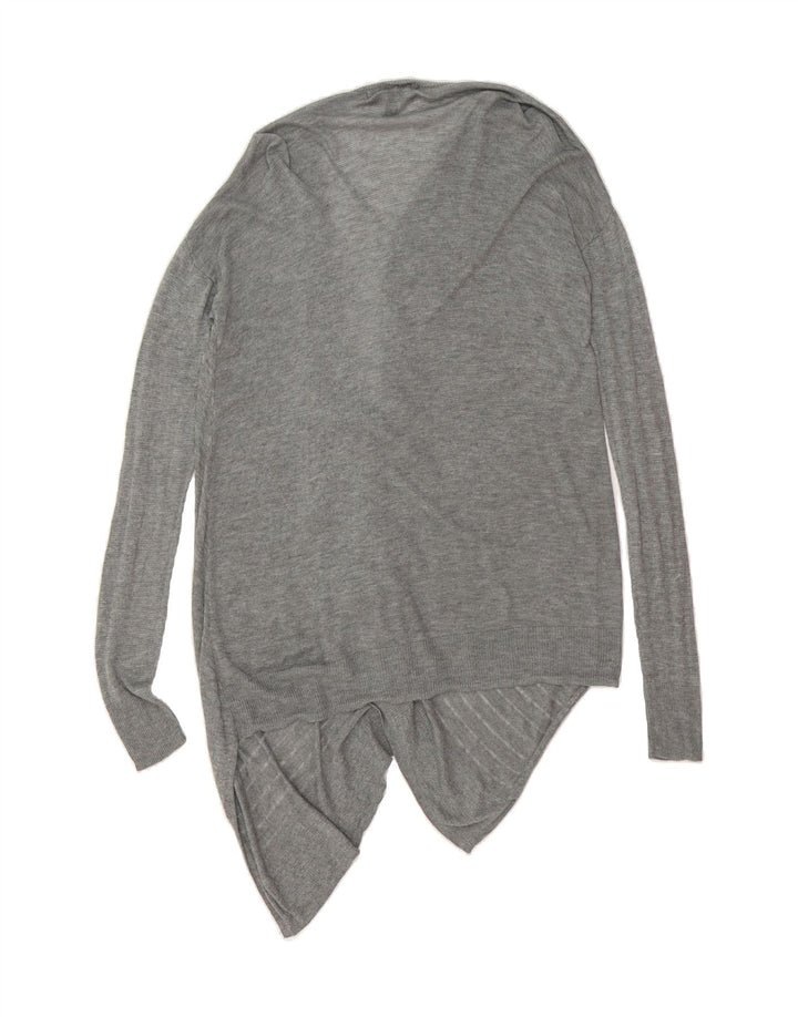 MOSSIMO Womens Asymmetric Open Cardigan Sweater UK 10 Small Grey Cotton Vintage Mossimo and Second-Hand Mossimo from Messina Hembry 