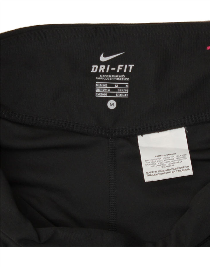 NIKE Womens Dri Fit Sport Shorts UK 12/14 Medium  Black Polyester Vintage Nike and Second-Hand Nike from Messina Hembry 