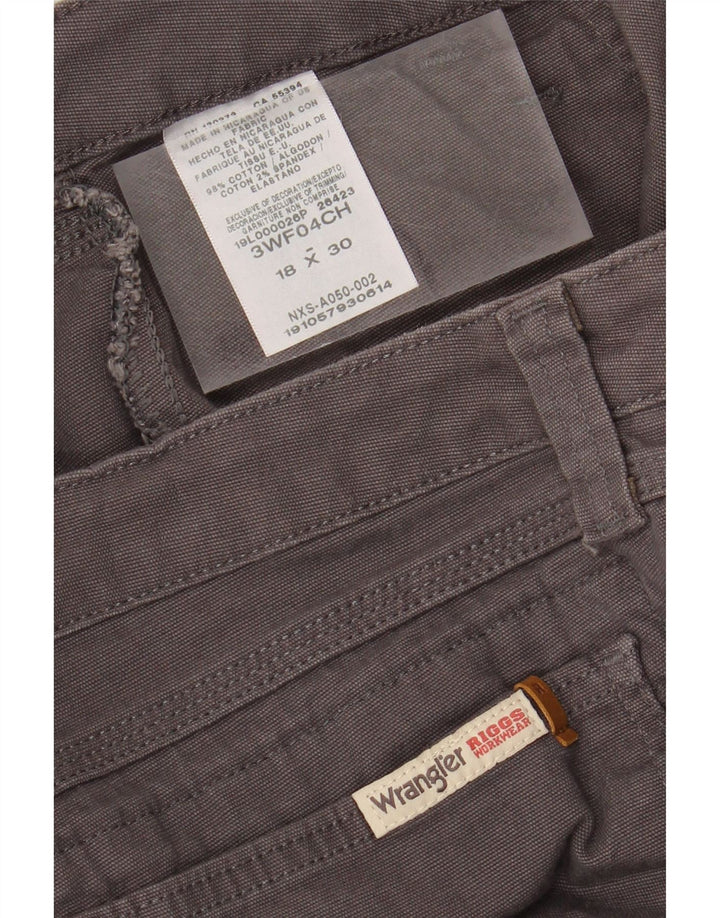 WRANGLER Womens Straight Cargo Trousers W36 L30 Grey Cotton Vintage Wrangler and Second-Hand Wrangler from Messina Hembry 