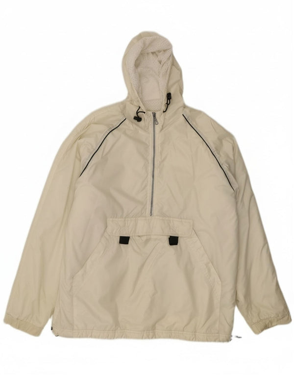 Colours Of The World Mens Hooded Anorak Jacket UK 42 XL Off White Polyamide