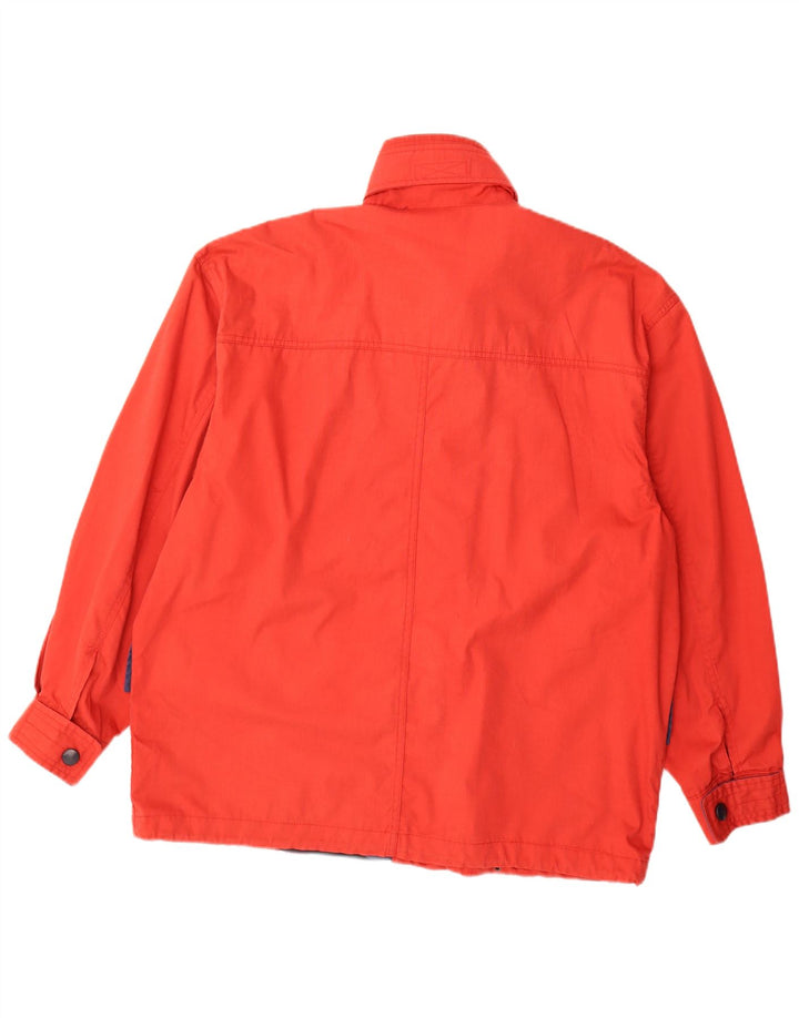 Vintage Mens Utility Jacket UK 46 3XL Red Polyester