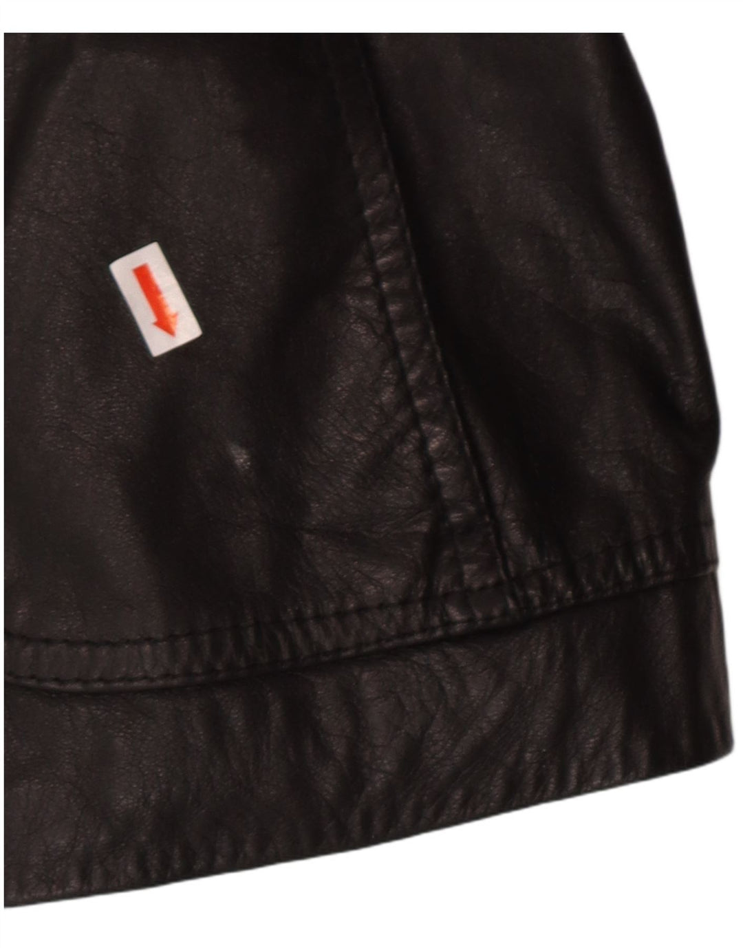 VINTAGE Womens Leather Jacket IT 44 Medium Black Leather