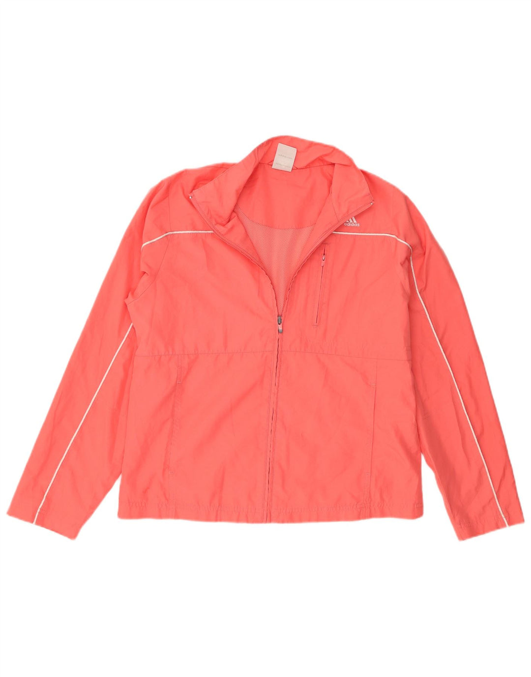 Adidas Womens Oversized Tracksuit Top Jacket UK 10 Small  Pink Polyester