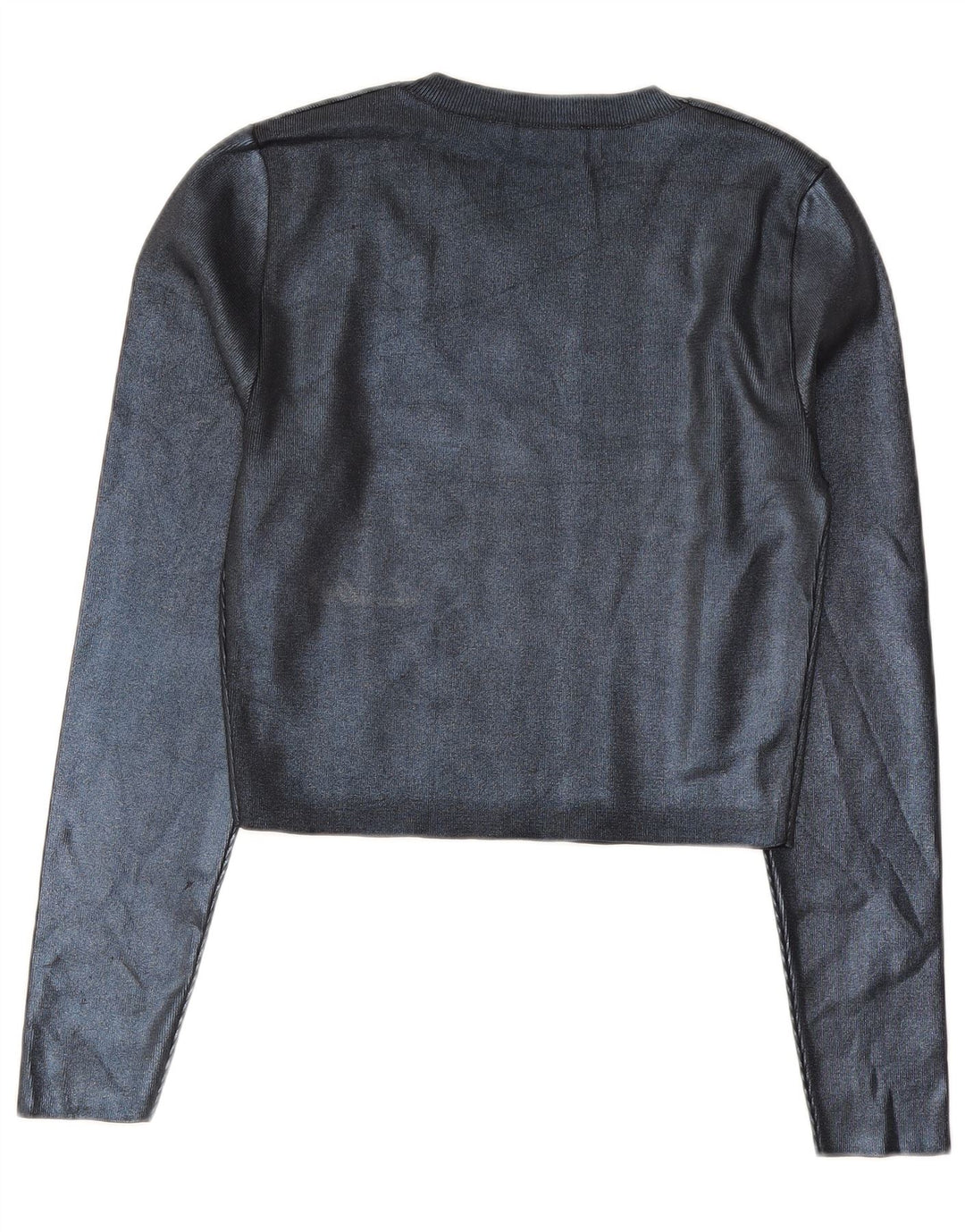 Zara Womens Crop Top UK 18 XL Navy Blue Polyester