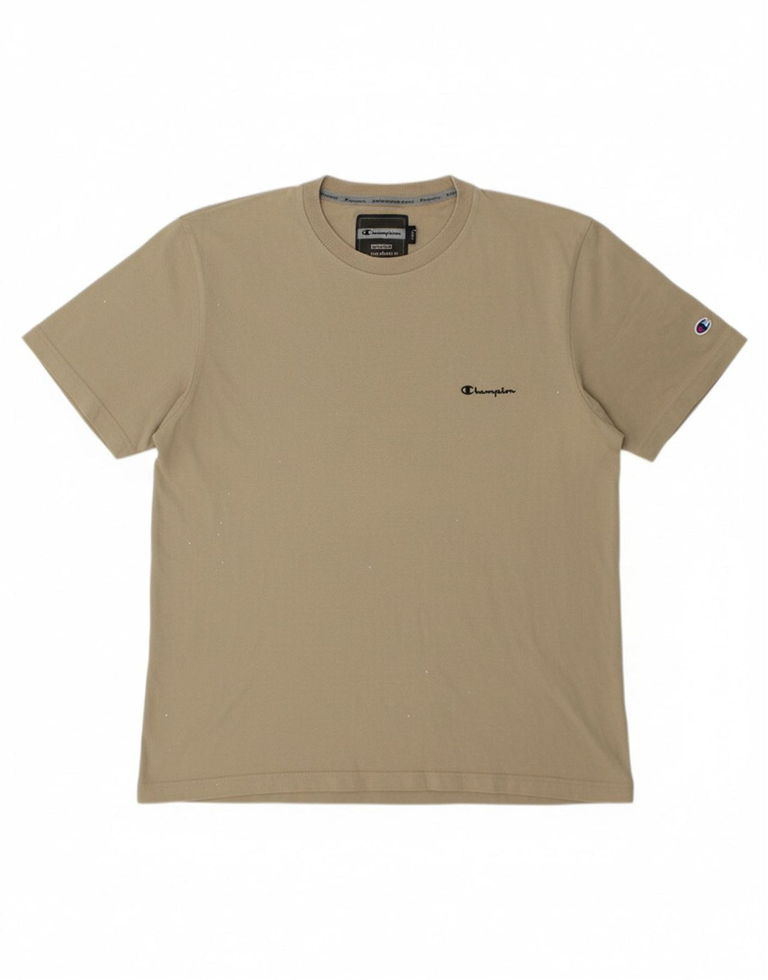 CHAMPION Mens T-Shirt Top Large Beige Cotton