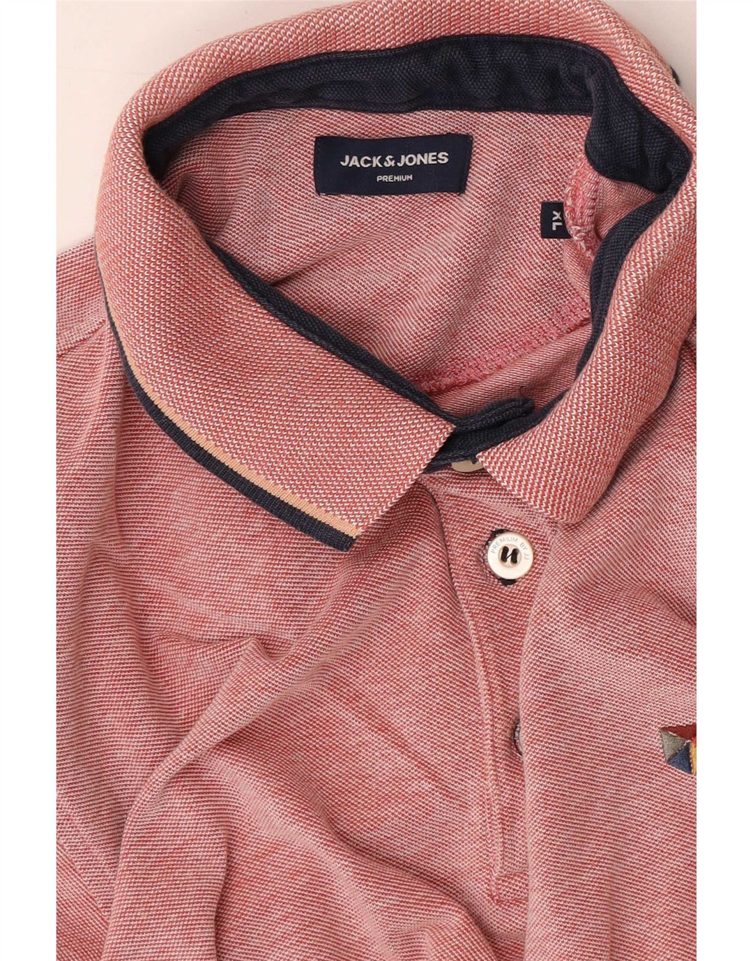 Jack & Jones Mens Polo Shirt XL Red