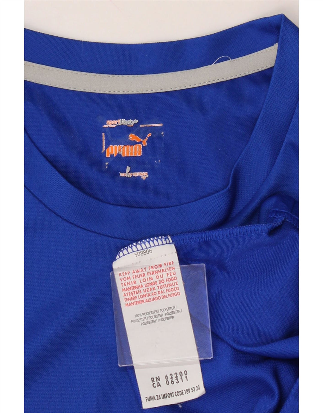 PUMA Mens Graphic T-Shirt Top XL Blue Polyester Vintage Puma and Second-Hand Puma from Messina Hembry 