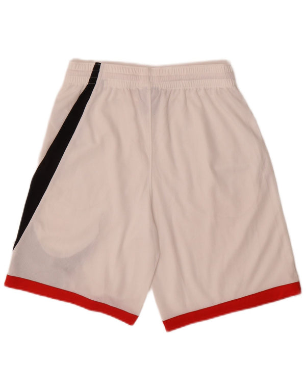 Nike Boys Dri Fit Graphic Sport Shorts 13-14 Years XL White Colourblock