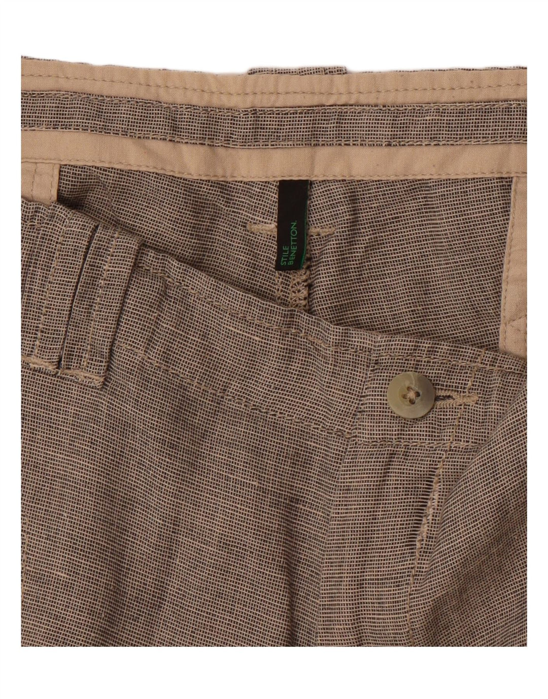 BENETTON Mens Chino Shorts W32 Medium  Grey