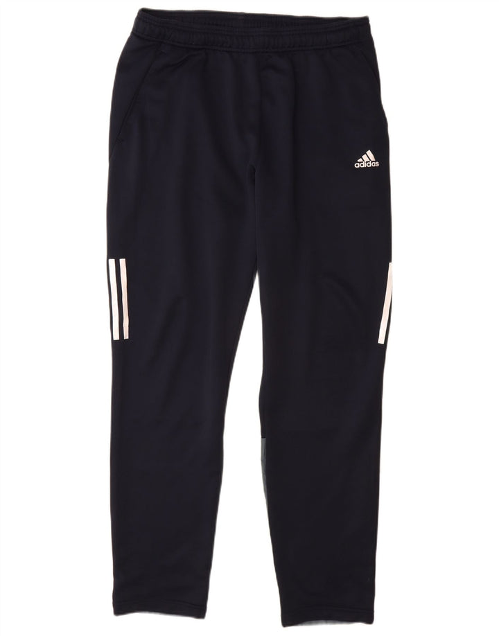 Pantaloni da tuta da uomo Adidas Large in poliestere color block blu navy