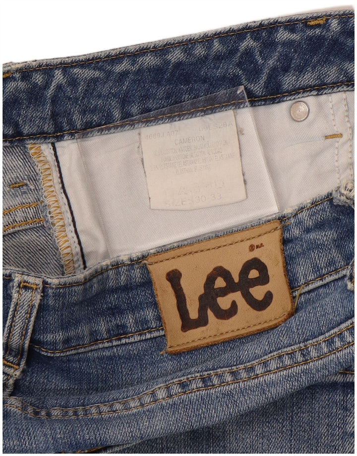 LEE Womens Cameron Straight Jeans W30 L33 Blue Cotton