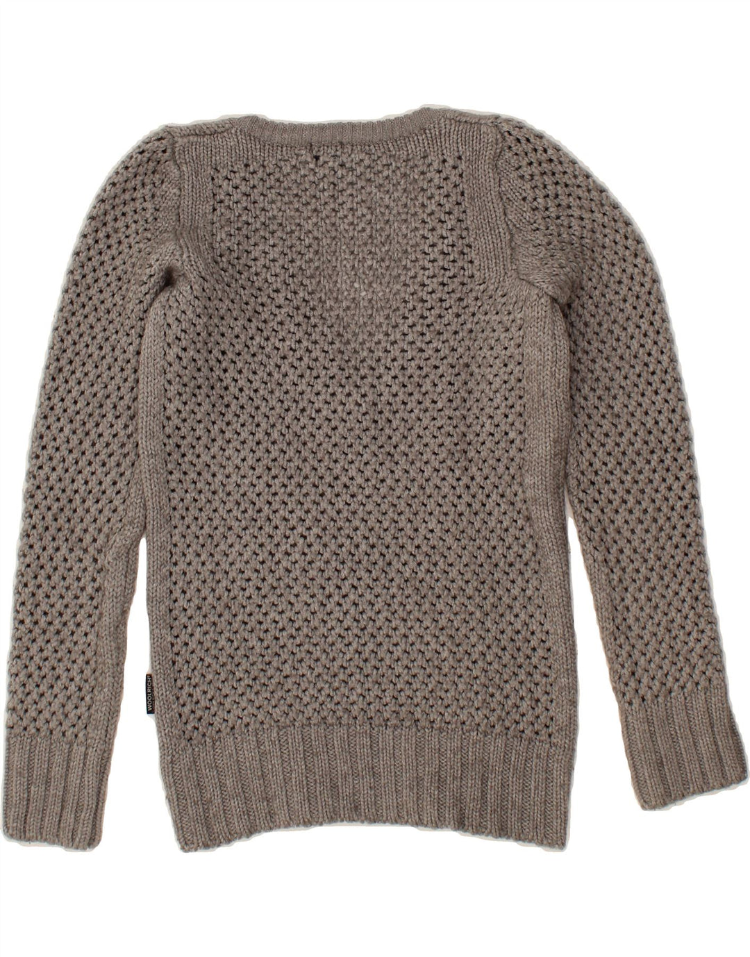 WOOLRICH Womens V-Neck Jumper Sweater UK 6 XS Grey Vintage Woolrich and Second-Hand Woolrich from Messina Hembry 